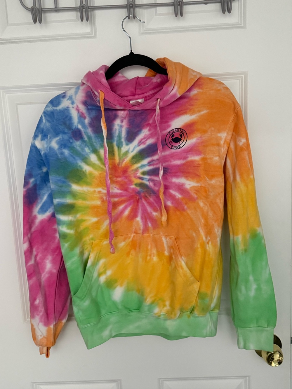 Coastal Crab Multicolor women’s Hoodie Sweatshirt Size S